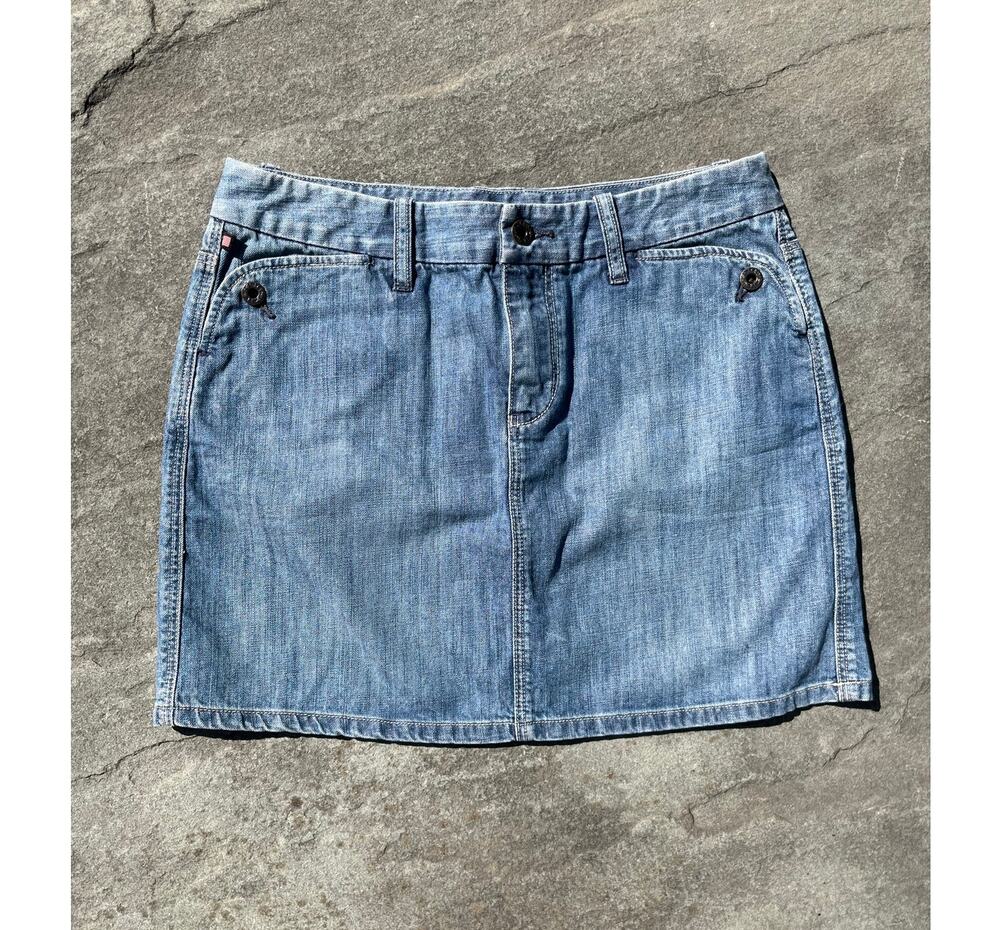 Vtg Polo Jeans Co Ralph Lauren Denim Mini Skirt RL-67 Y2K Utility Sz 6 29/30